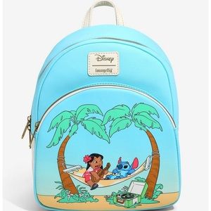 NWT Loungefly Disney Lilo & Stitch Hammock Mini Backpack From smoke free home.